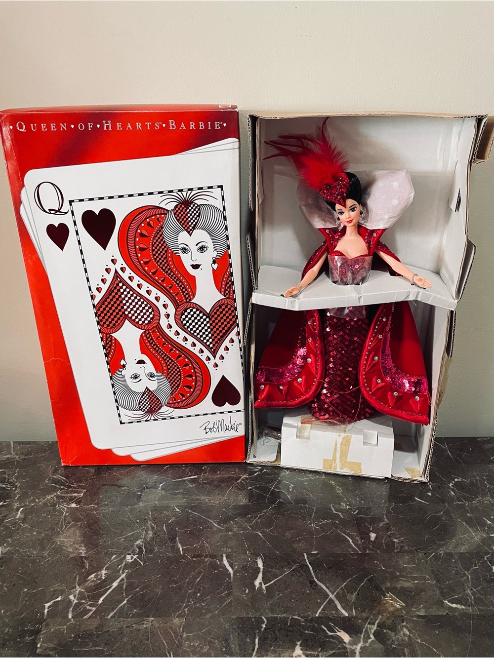 RARE 1994 Mattel Bob Mackie Queen of Hearts Barbie NIB